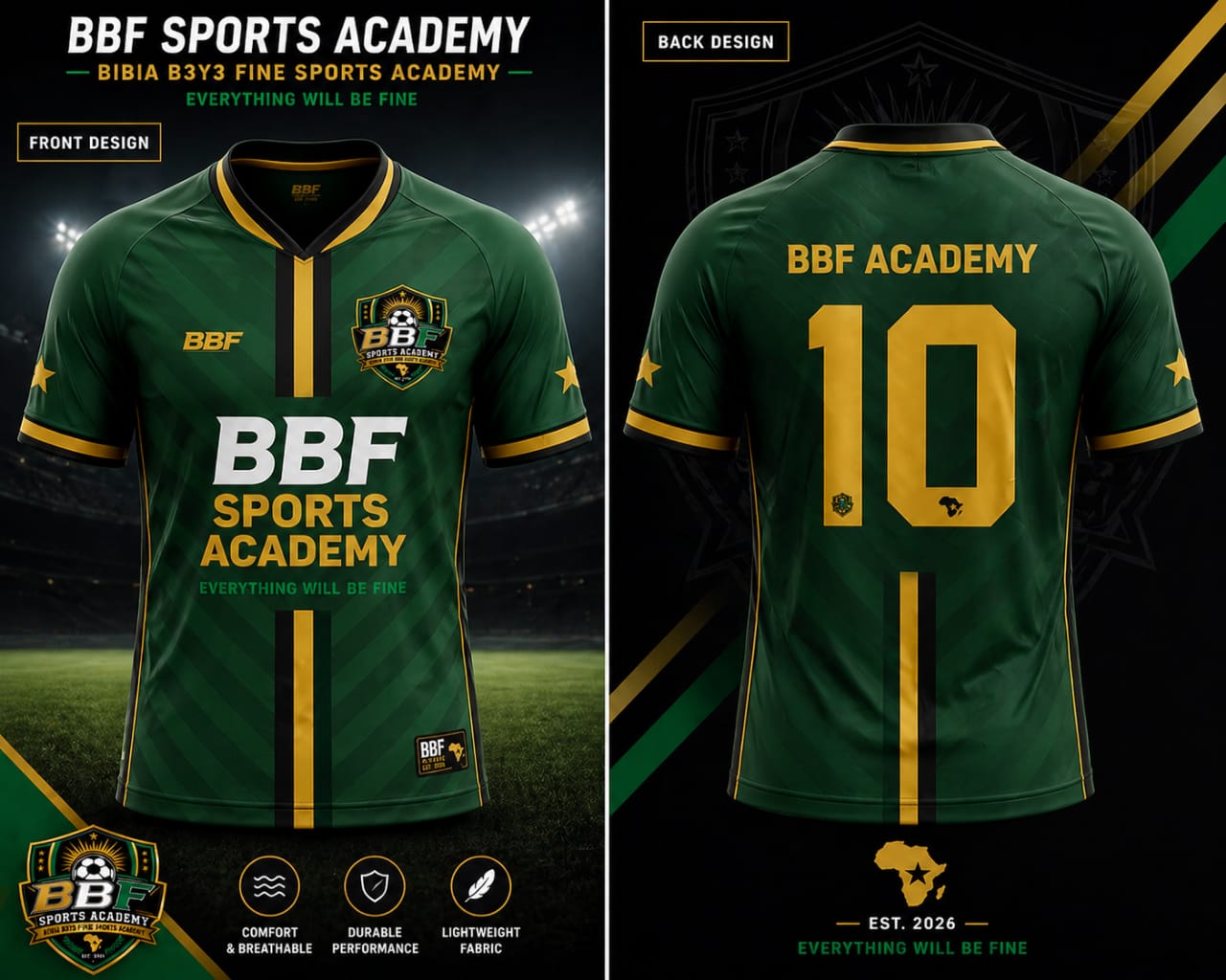 BBF GREEN JERSEY (Top & Down)